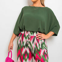 Oversized Batwing Sleeve Casual Tops