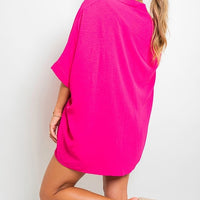 Oversized Batwing Sleeve Casual Tops