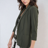 Open Front Cardigan with Front Pockets