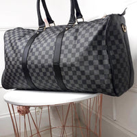 Checked Print Overnight Bag