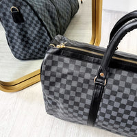 Checked Print Overnight Bag