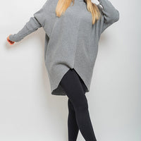 Turtle Neck Longline Knitted Jumper
