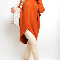 Turtle Neck Longline Knitted Jumper