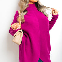 Turtle Neck Longline Knitted Jumper