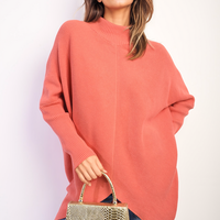 Turtle Neck Longline Knitted Jumper