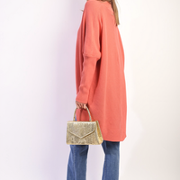 Turtle Neck Longline Knitted Jumper
