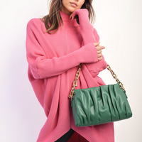 Turtle Neck Longline Knitted Jumper