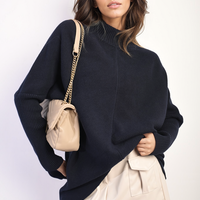 Turtle Neck Longline Knitted Jumper