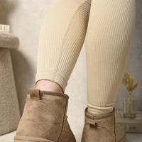 Faux Fur Lined Ankle Platform Mini Boots
