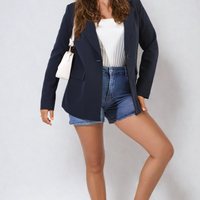 Open Front Oversized Casual Blazer