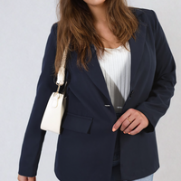 Open Front Oversized Casual Blazer