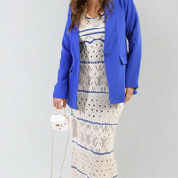Open Front Oversized Casual Blazer