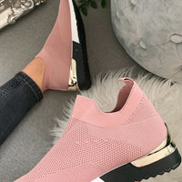Slip On Sock Wedge Trainers