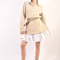 Collared Long Sleeve Mini Dress