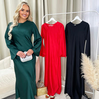 Bell Long Sleeve Maxi Dress