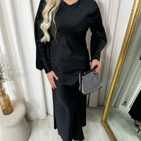 Bell Long Sleeve Maxi Dress