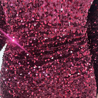 Sequin Long Sleeve Bodycon Mini Dress