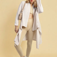 Open Front Long Back Knitted Cardigan