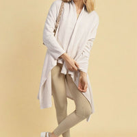 Open Front Long Back Knitted Cardigan