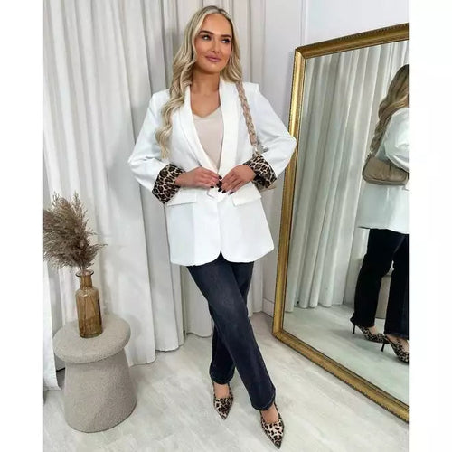 Leopard Print Blazer Jacket