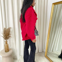 Button Down Collared Winter Coat Jacket