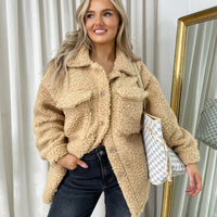Button Down Collared Winter Coat Jacket