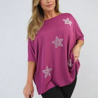 Floral Print Oversized Top