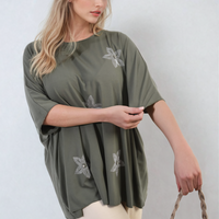 Floral Print Oversized Top