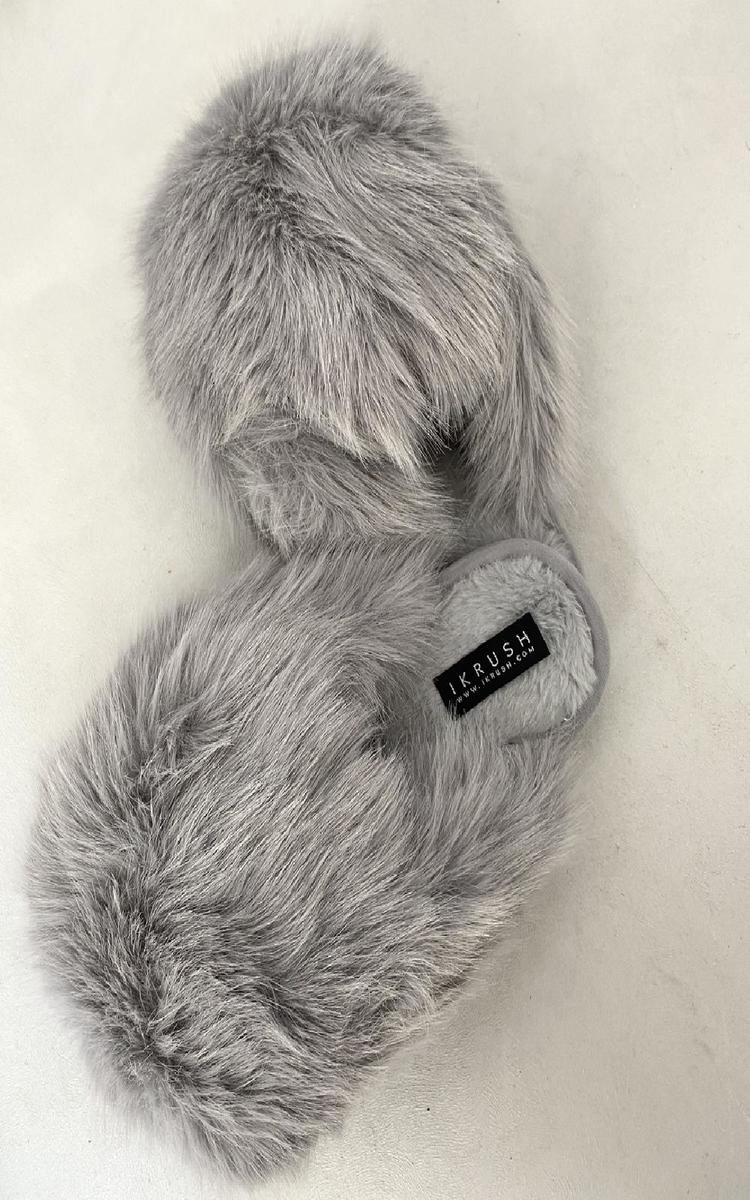 Faux Fur Slippers in Pink with Fluffy Uppers and Open Backs