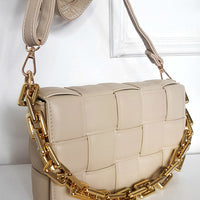 Padded Shoulder Bag with Chain Detail