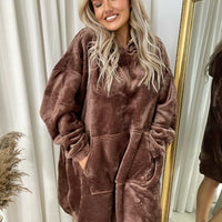 Oversized Fluffy Winter Blanket Hoodie
