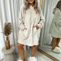 Oversized Fluffy Winter Blanket Hoodie
