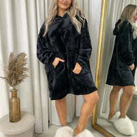 Oversized Fluffy Winter Blanket Hoodie