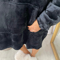 Oversized Fluffy Winter Blanket Hoodie