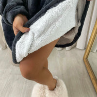 Oversized Fluffy Winter Blanket Hoodie