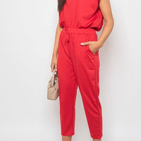 Loungewear Set in Grey with Boxy Top and Cropped Trousers