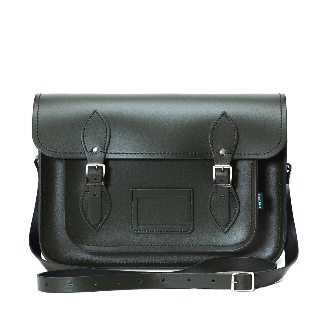 Handmade Leather Satchel - Ivy Green-3