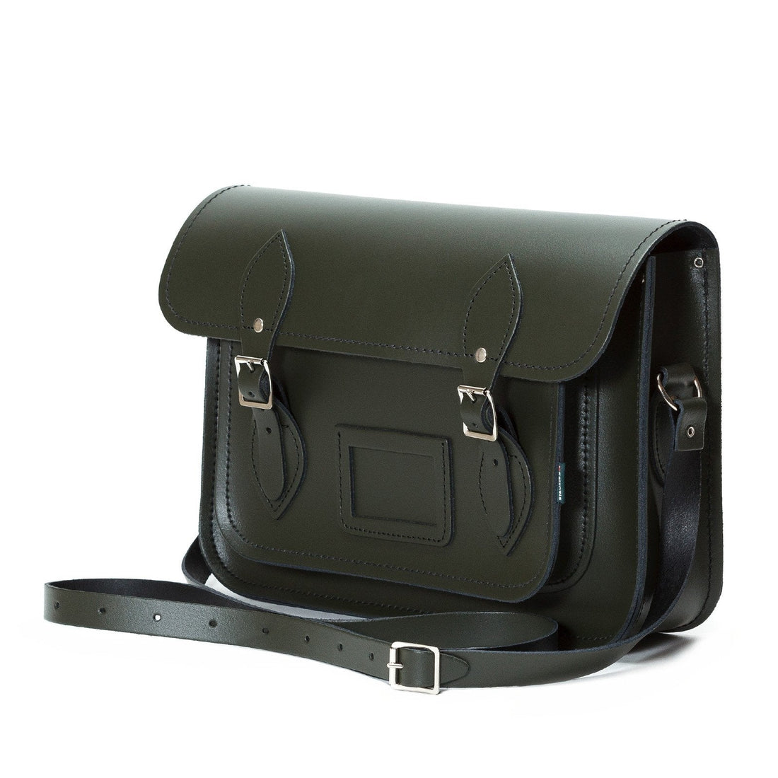 Handmade Leather Satchel - Ivy Green-4