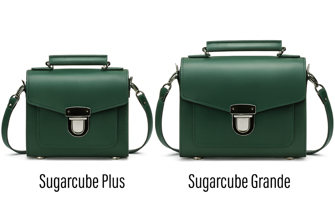 Handmade Leather Sugarcube Handbag - Ivy Green-2