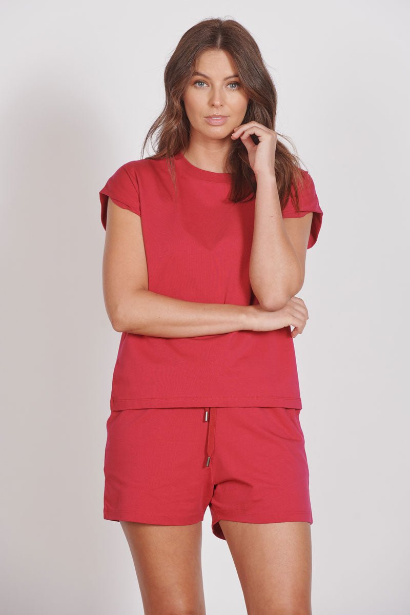 Amber Magenta Loungewear Soft Touch Shorts-3