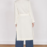Dali Cream Longline Lightweight Coat-3