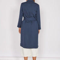 Dali Navy Longline Lightweight Coat-3