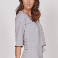 Erin Grey Marl Soft Touch Lounge Top-2
