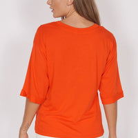 Gabi Red Classic Oversized T-Shirt-3