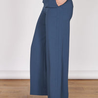 Lena Navy Wide Leg Trousers-2