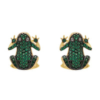 Leap Frog Stud Earrings Gold-0