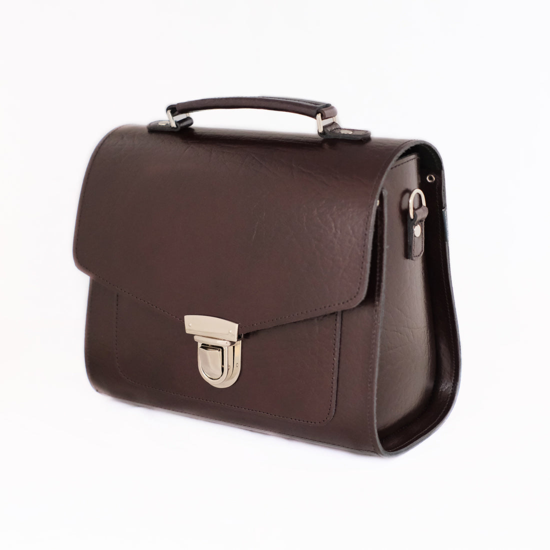 Executive Handmade Leather Sugarcube Grande - Marsala Red-2