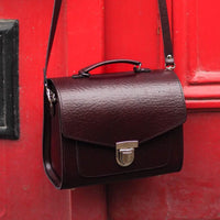 Executive Handmade Leather Sugarcube Grande - Marsala Red-1