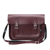 Handmade Leather Satchel - Marsala Red-2