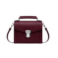 Handmade Leather Sugarcube Handbag - Marsala Red-0
